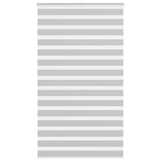 Jaluzea tip zebra gri deschis lățime țesătură 125,9cm poliester