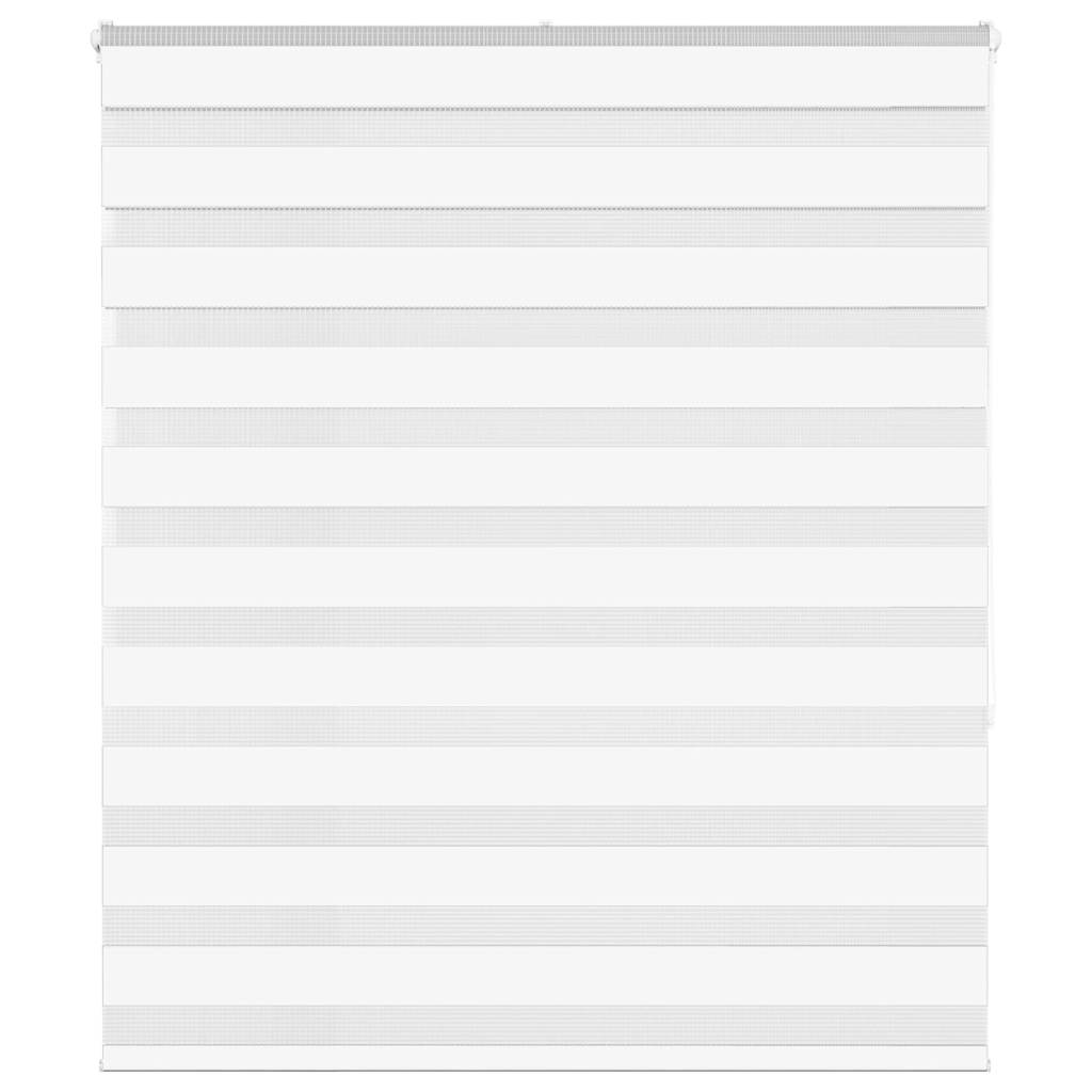 Jaluzea tip zebra alb lățime țesătură 115,9 cm poliester