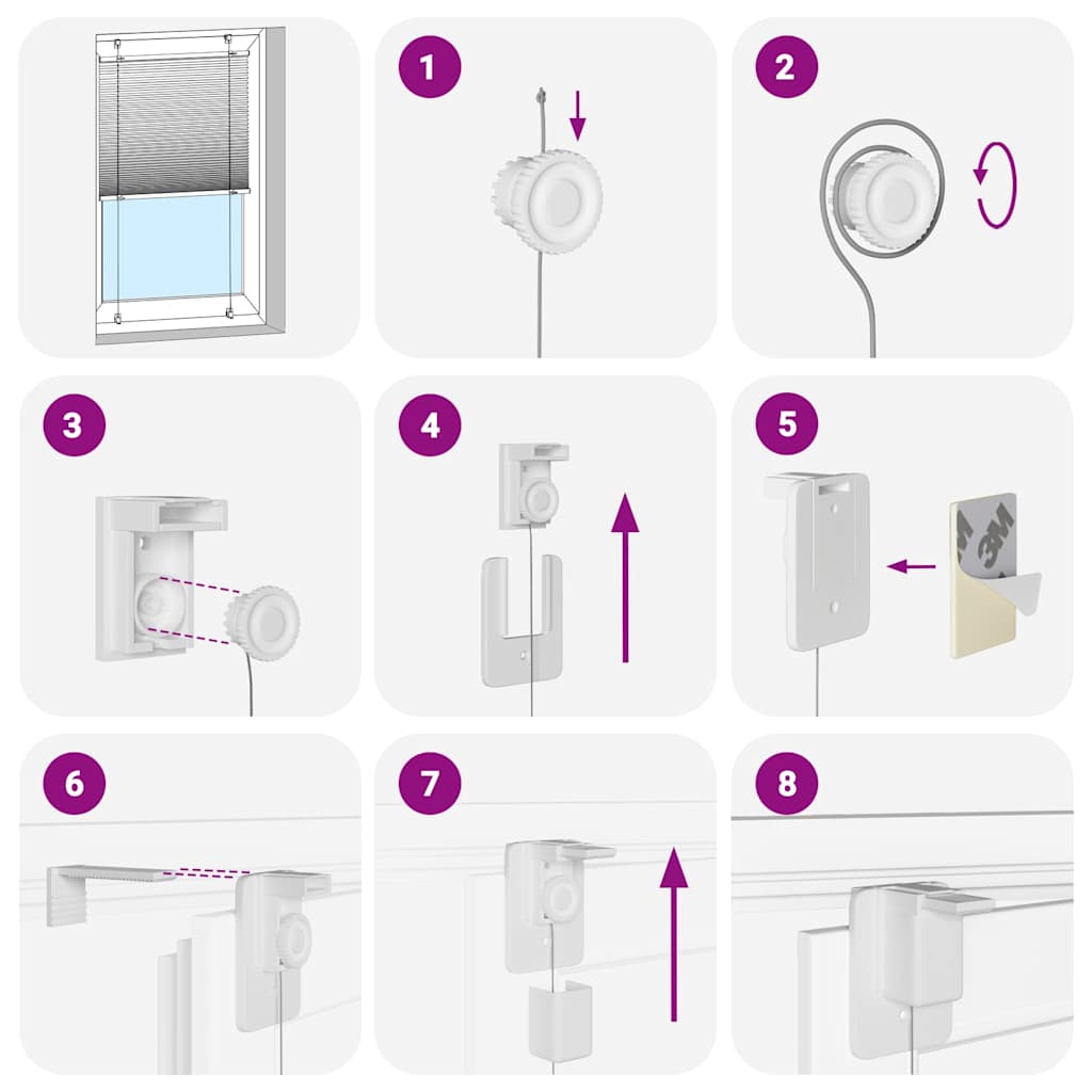 Jaluzea plisată gri deschis 110x200 cm Lățime țesătură 109,4 cm