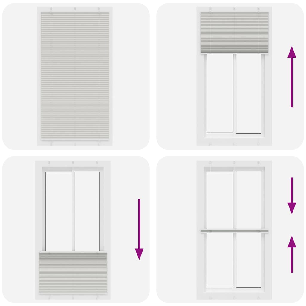 Jaluzea plisată gri deschis 110x200 cm Lățime țesătură 109,4 cm