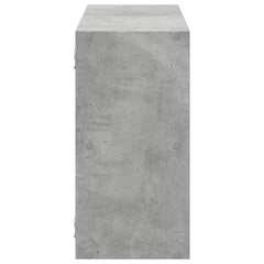 Raft de perete, gri beton, 100x25x50 cm, lemn prelucrat