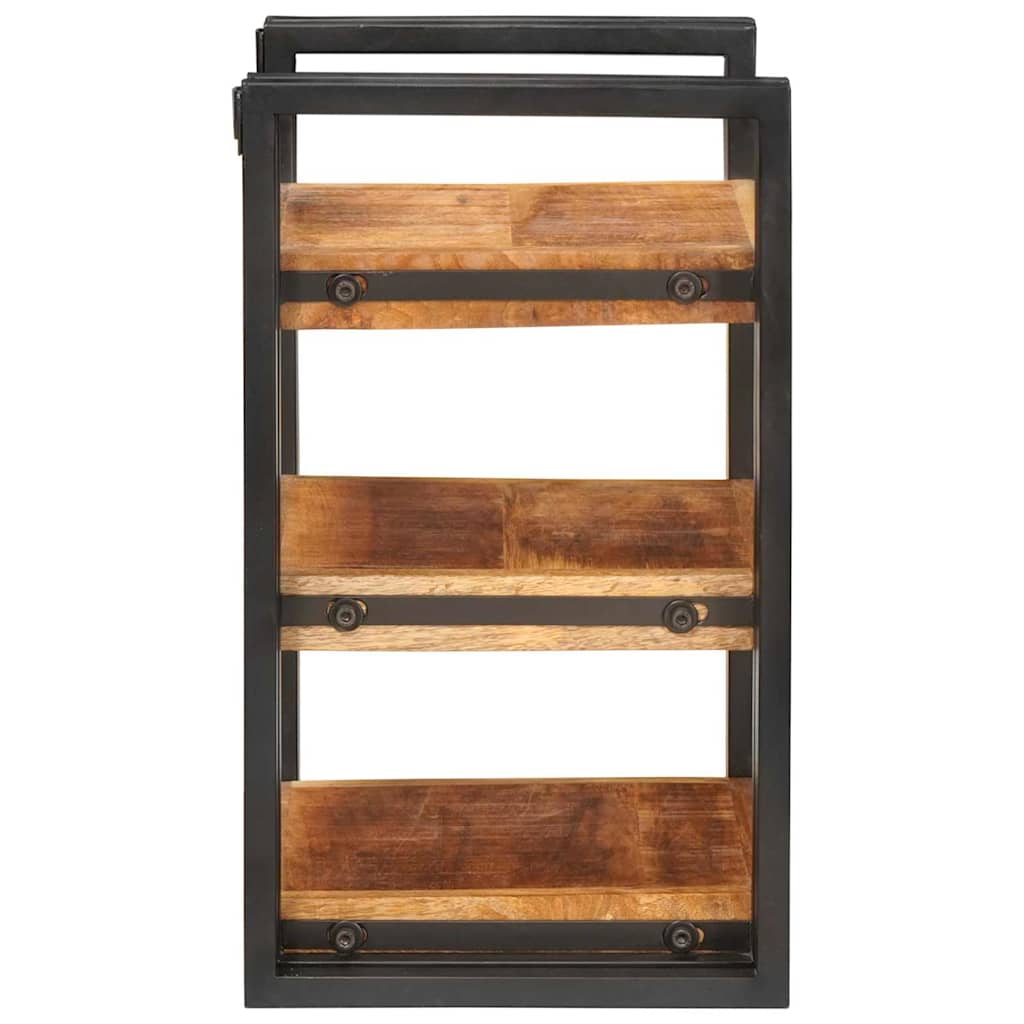 Noptieră Maro și negru 38 x 33 x 58 cm Lemn de mango solid