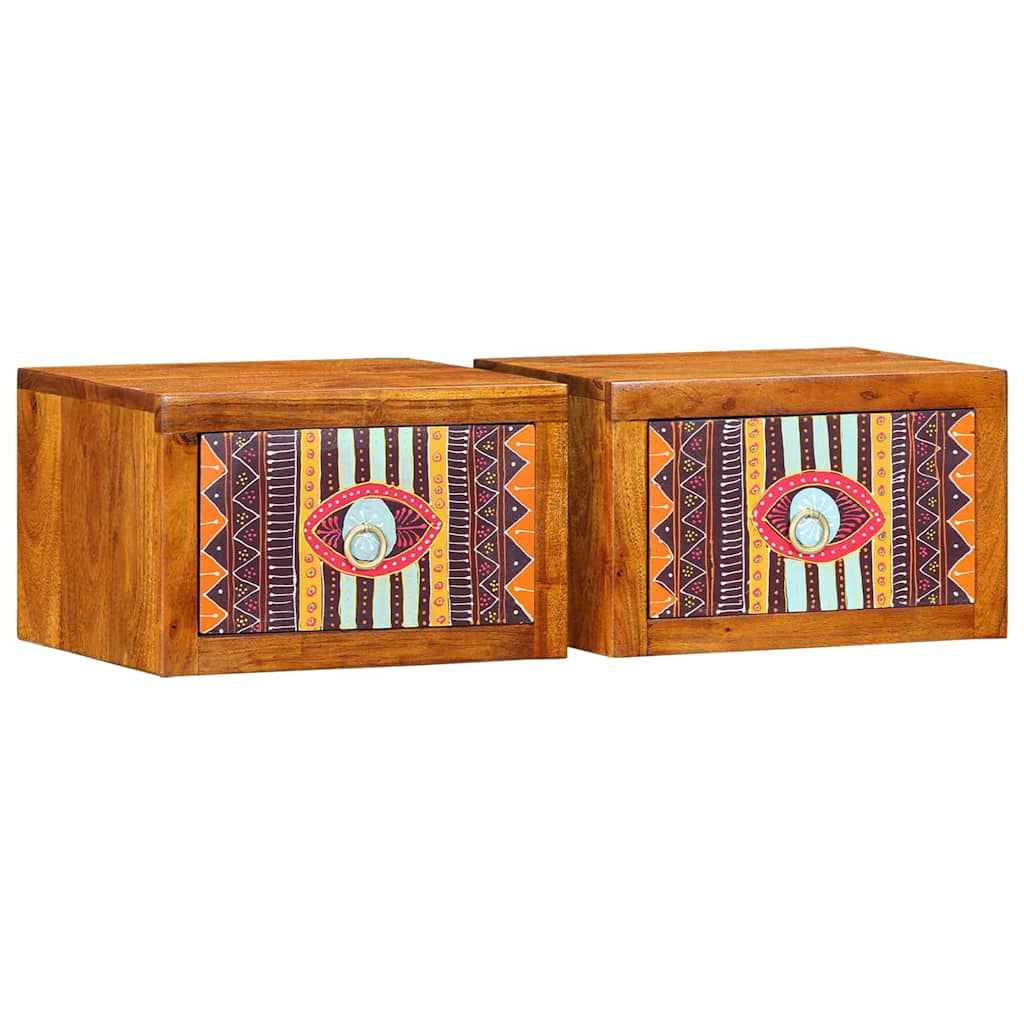 Dulap de noapte cu sertar 2 pcs Maro 35 x 30 x 22 cm