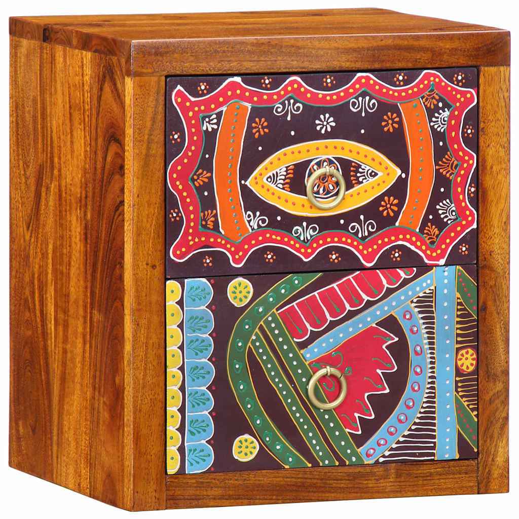 Dulap de noapte 2 pcs Maro 35 x 30 x 40 cm Lemn Solid de Acacia