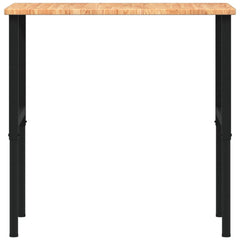 Banc lucru maro 100x60x(71,5-98)cm lemn masiv stejar dreptunghi