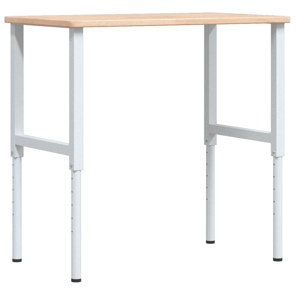 Banc lucru 100x60x(71,5-98) cm lemn masiv stejar dreptunghiular