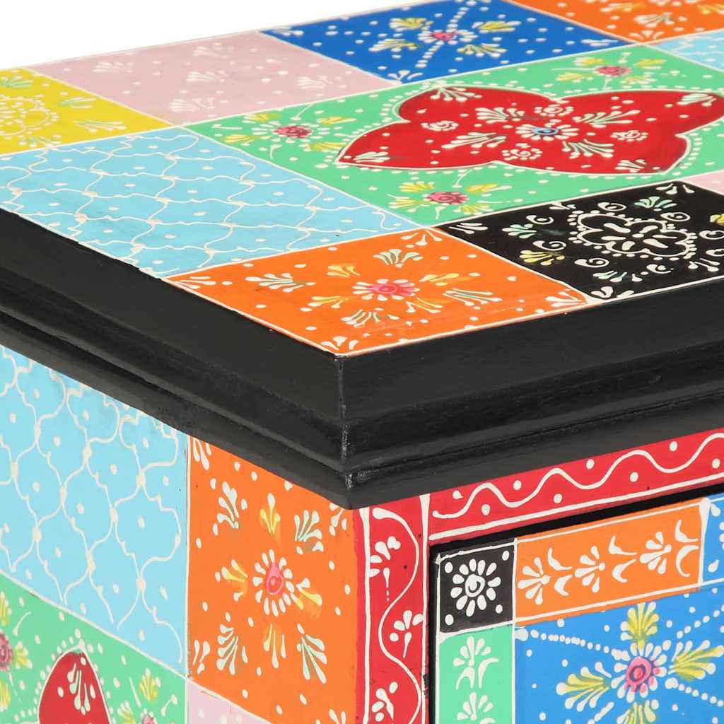 Dulap de noapte Multicolour 40 x 35 x 45 cm Lemn de mango solid