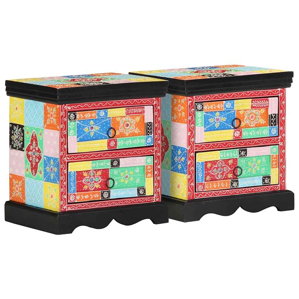 Dulap de noapte cu sertar 2 pcs Multicolour 40 x 35 x 45 cm