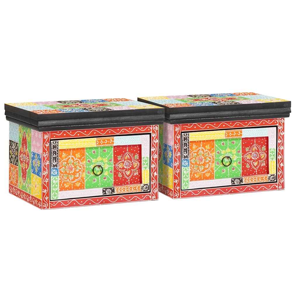Dulap de noapte cu sertar 2 pcs Multicolour 40 x 30 x 28 cm