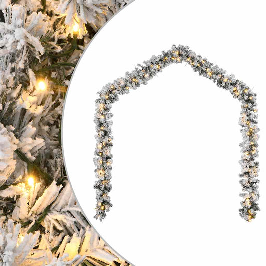 Ghirlandă de Crăciun cu lumini LED verzi, 5 m, PVC