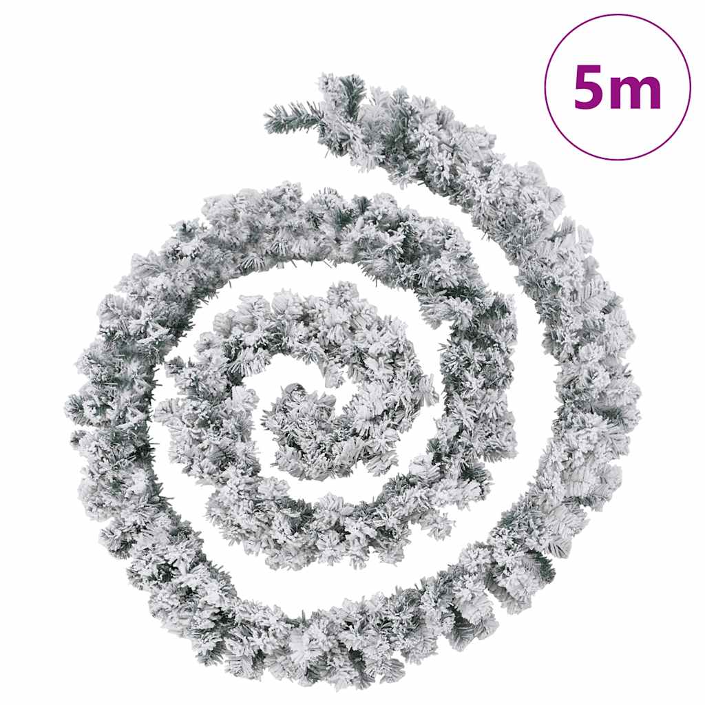 Ghirlandă de Crăciun cu lumini LED verzi, 5 m, PVC