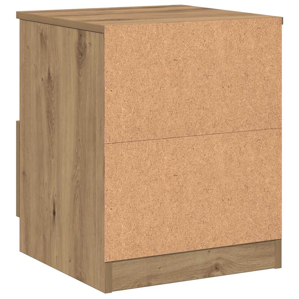 Noptieră, stejar artizanal, 40x40x50 cm, lemn prelucrat