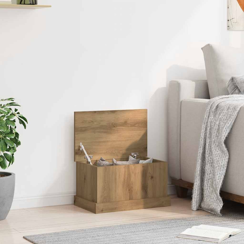 Cutie depozitare, stejar artizanal, 30x50x28 cm, lemn prelucrat