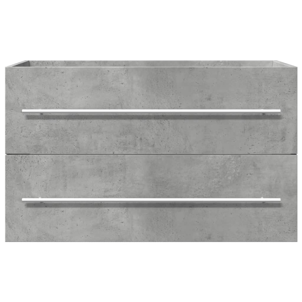 Dulap de chiuvetă gri beton 80x38,5x48 cm lemn prelucrat