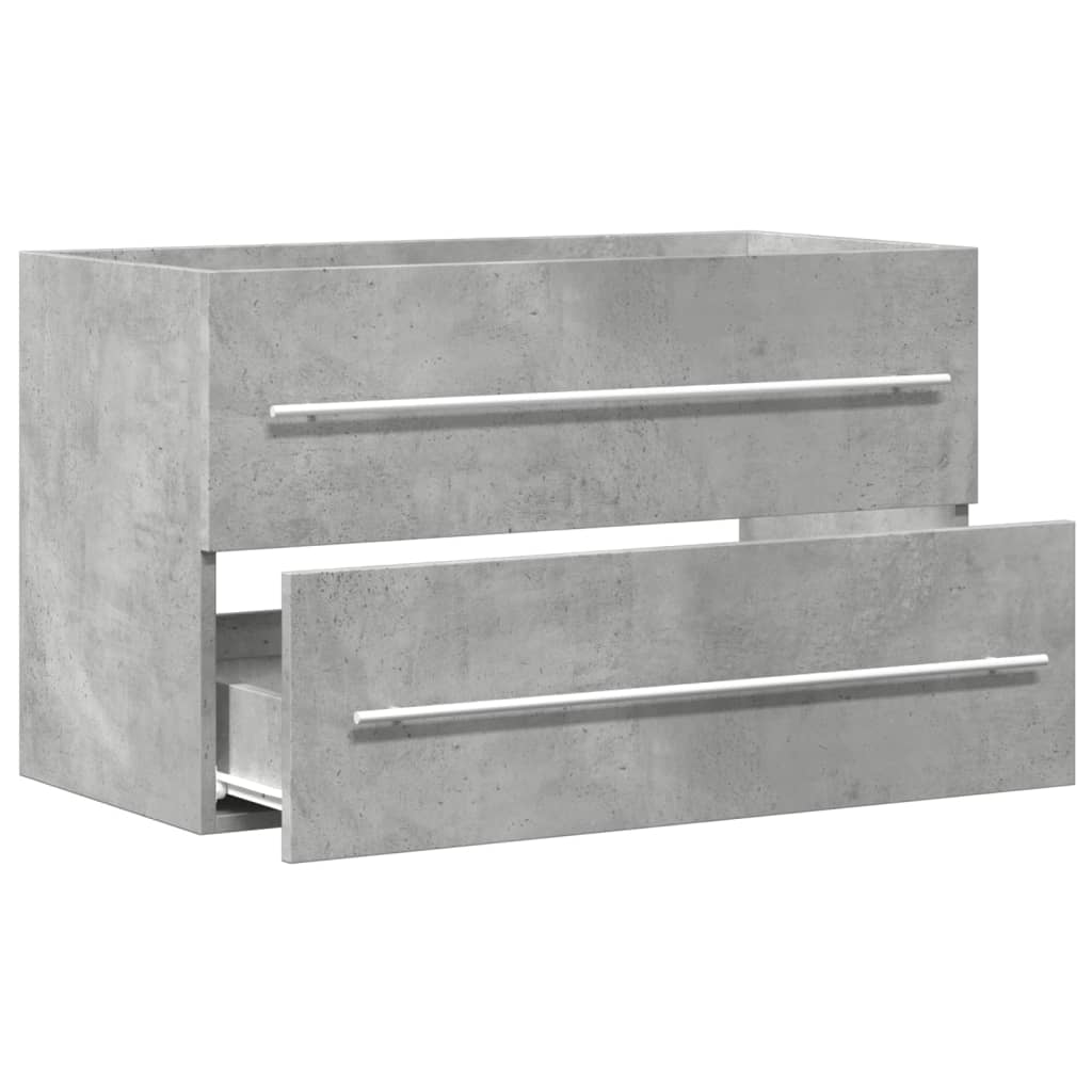 Dulap de chiuvetă gri beton 80x38,5x48 cm lemn prelucrat