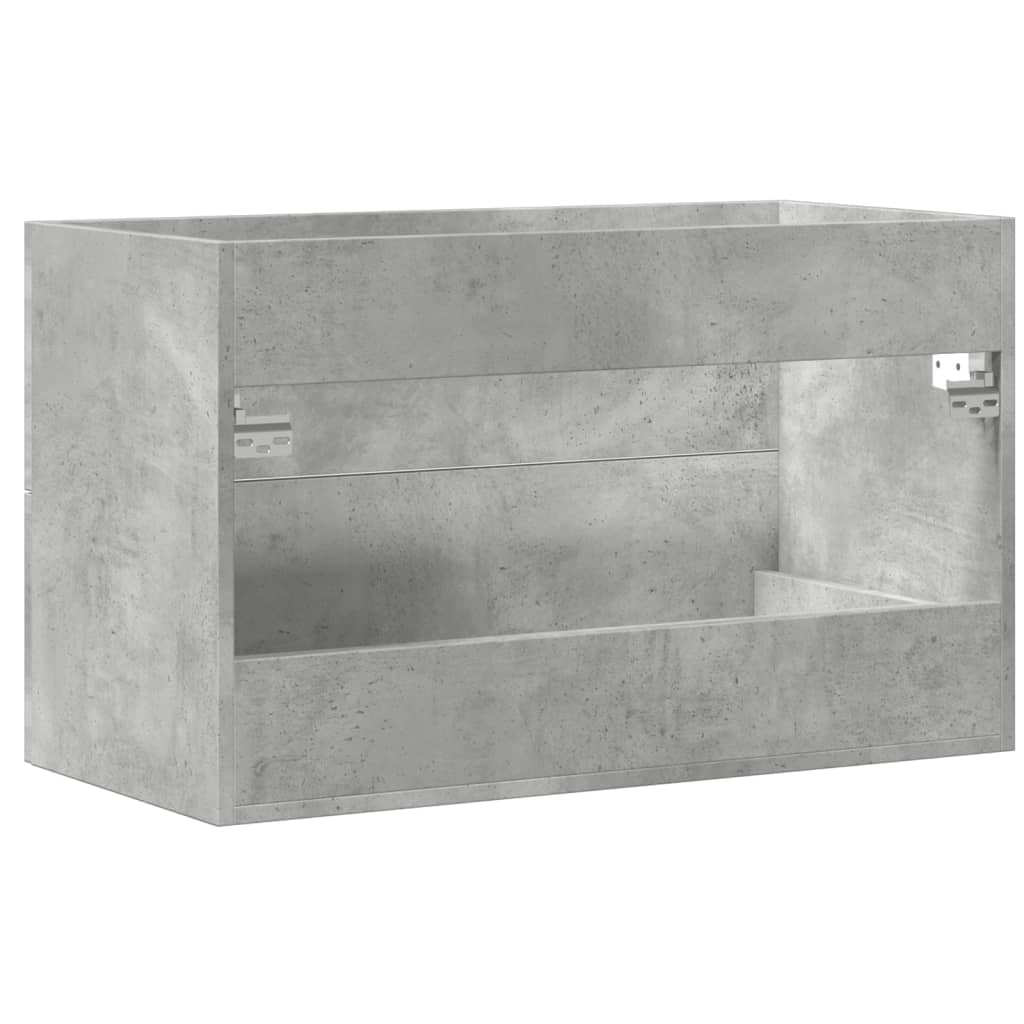 Dulap de chiuvetă gri beton 80x38,5x48 cm lemn prelucrat