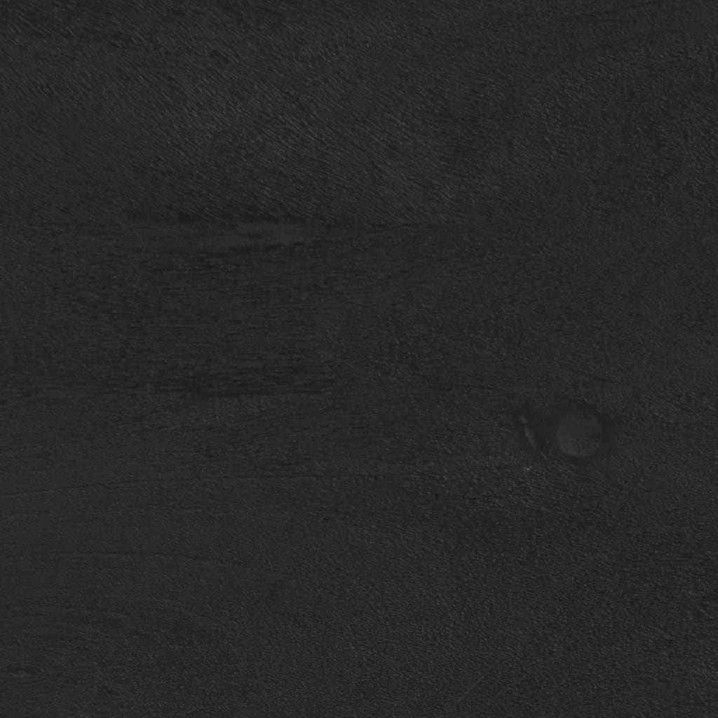 Noptieră, negru, 40x33x46 cm, lemn masiv de mango