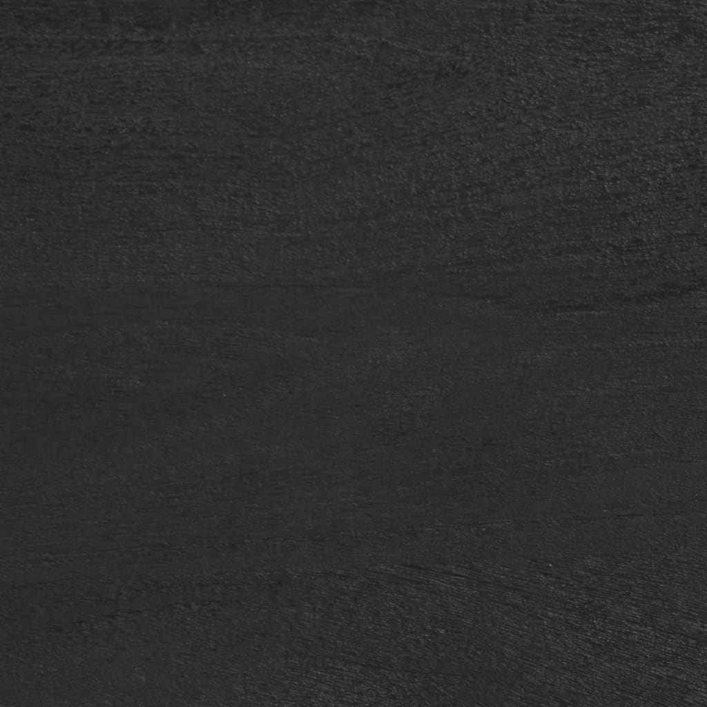 Oglindă de baie, negru, 50x70x2,5 cm, lemn prelucrat și alamă