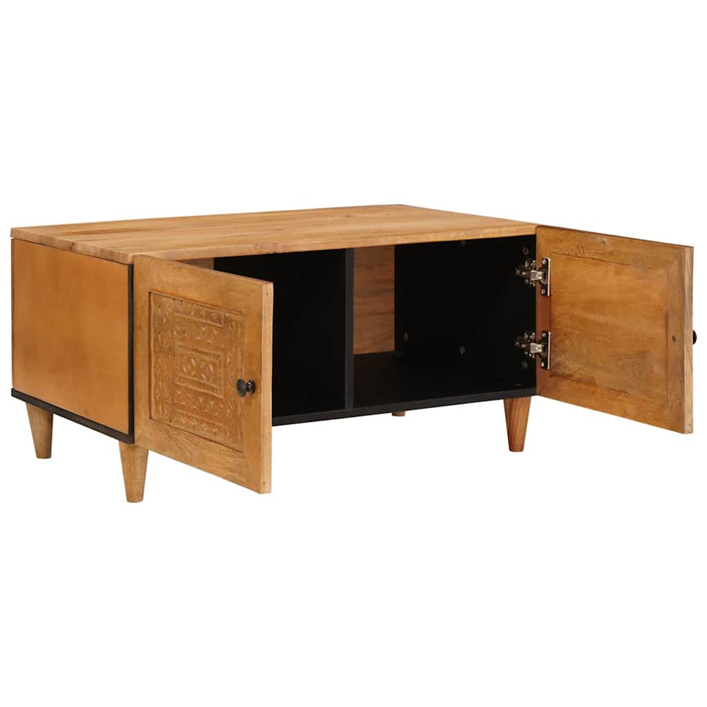Masă de cafea Maro deschis 80 x 50 x 40 cm Lemn masiv de acacia