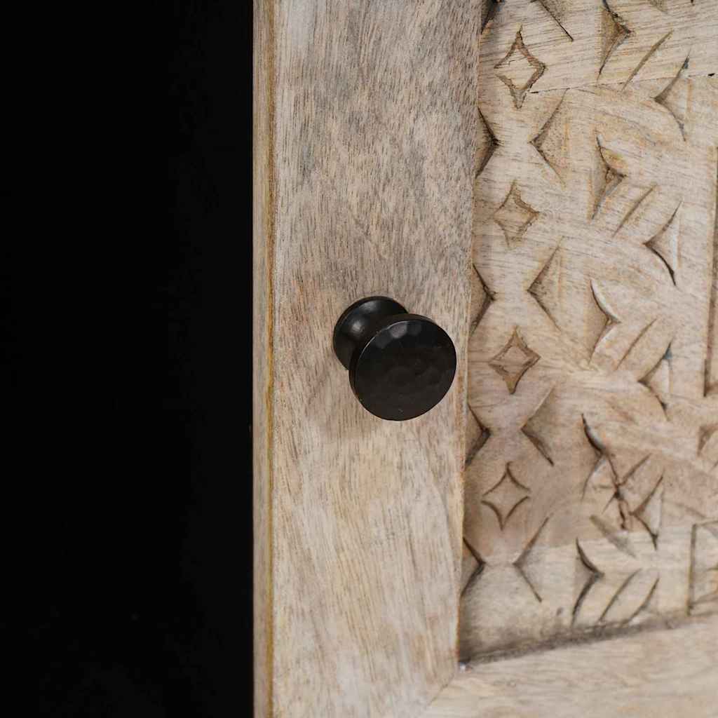 Masă de cafea cu raft Bej 100 x 54 x 40 cm Lemn masiv de acacia