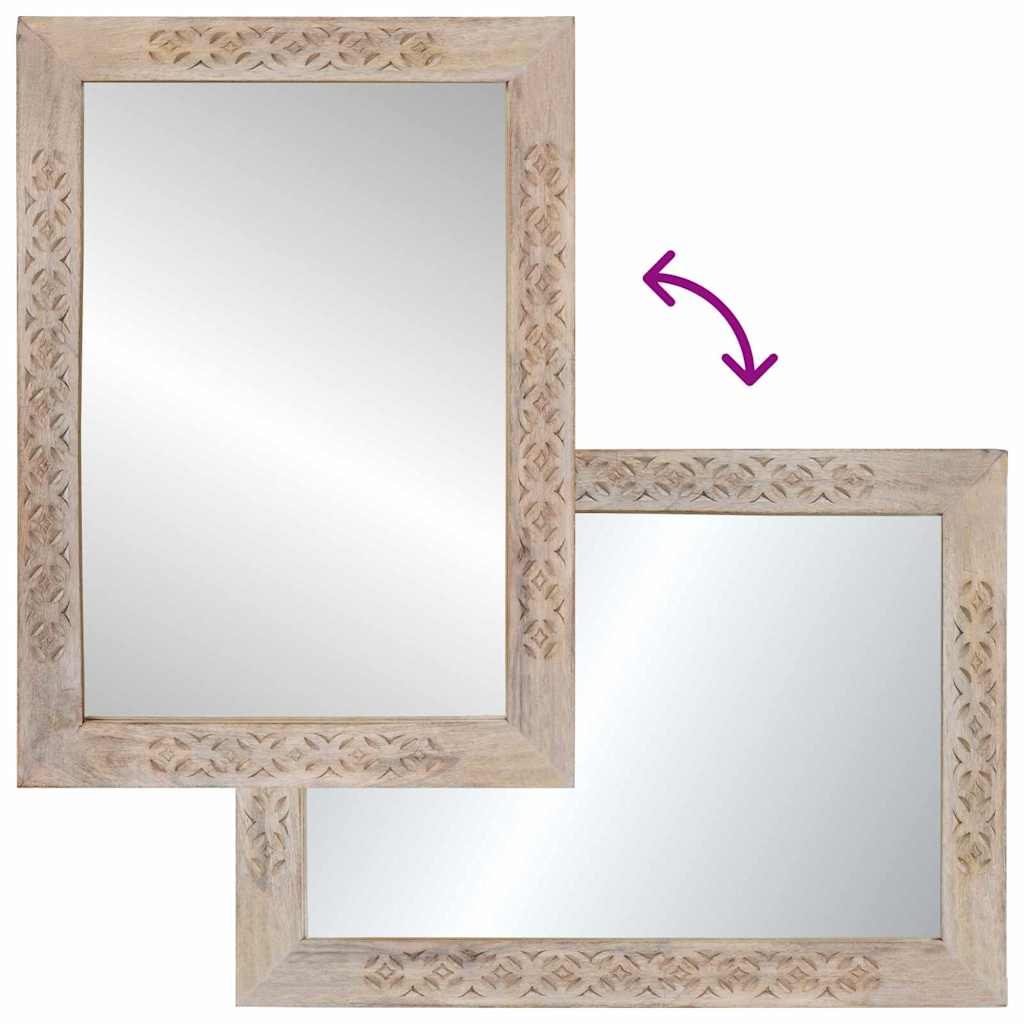 Oglindă pentru baie cu oglindă Alb 70 x 50 x 2,5 cm