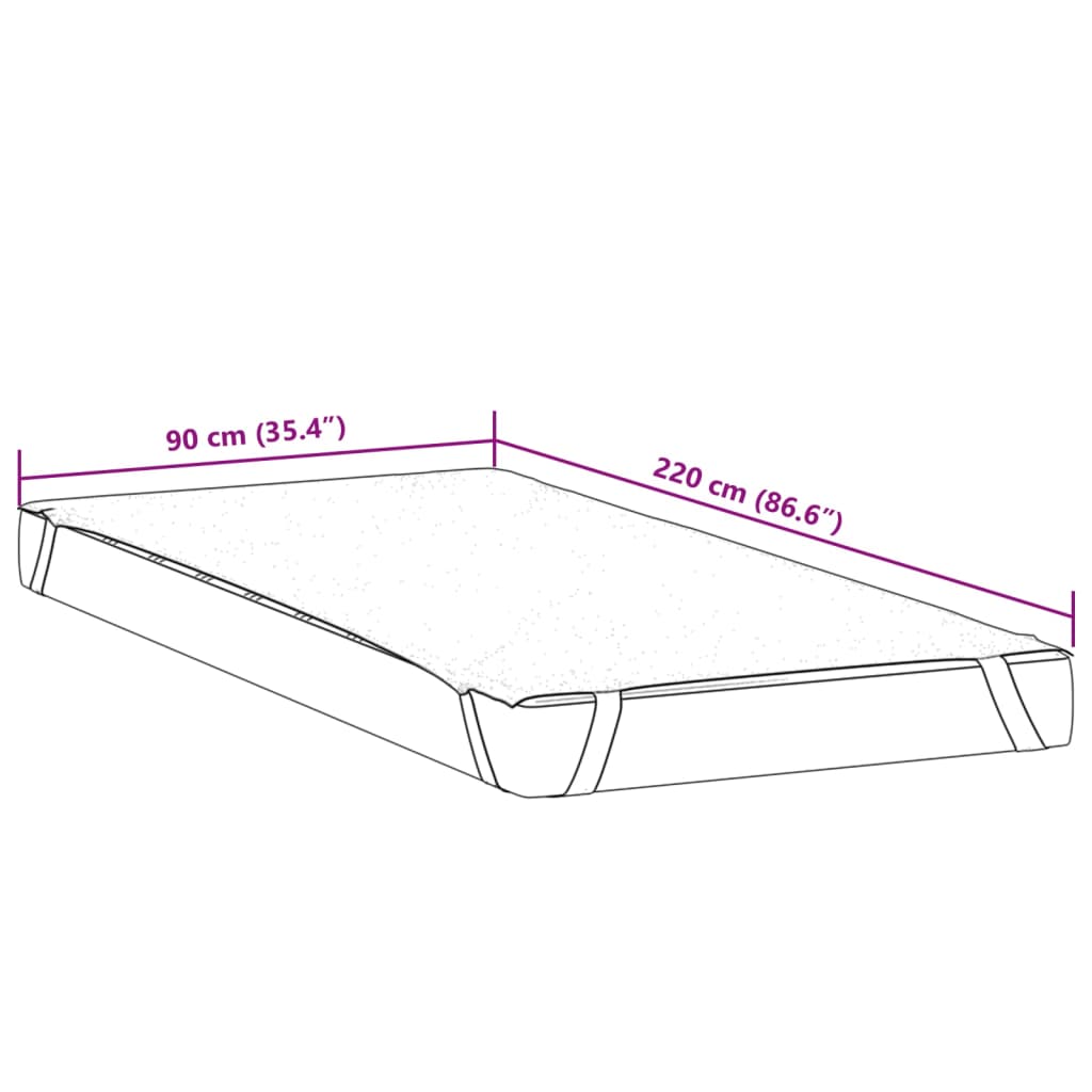 Protecție de saltea, alb, 90x220 cm, impermeabilă