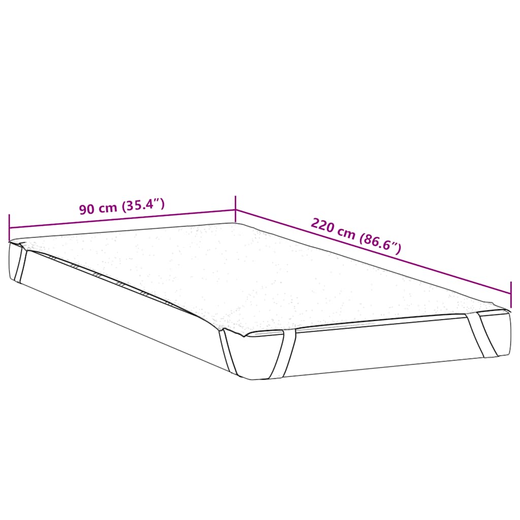 Protecție de saltea, alb, 90x220 cm, impermeabilă