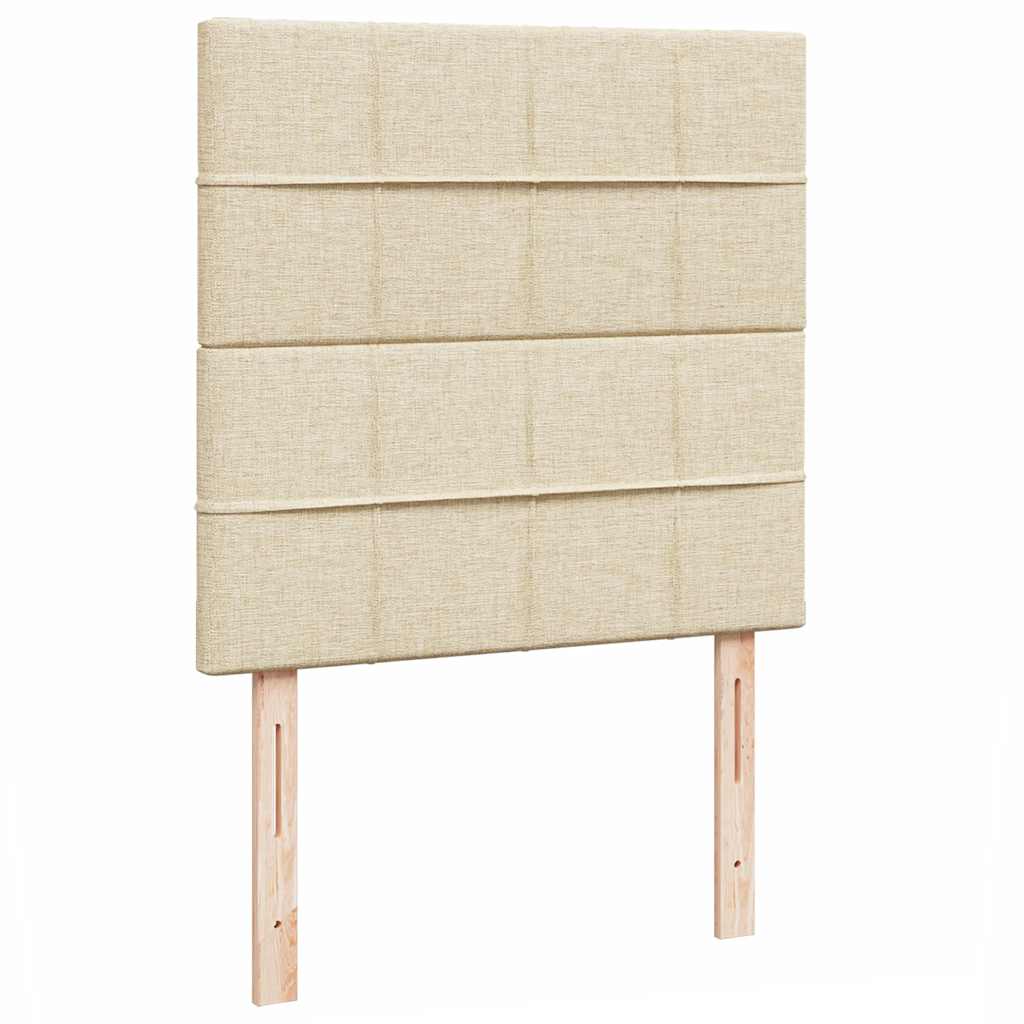 Pat otoman cu saltea crem 100x200 cm stofa