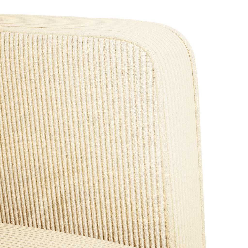 Canapea Loveseat crem 109 cm țesătură velur - Vendito