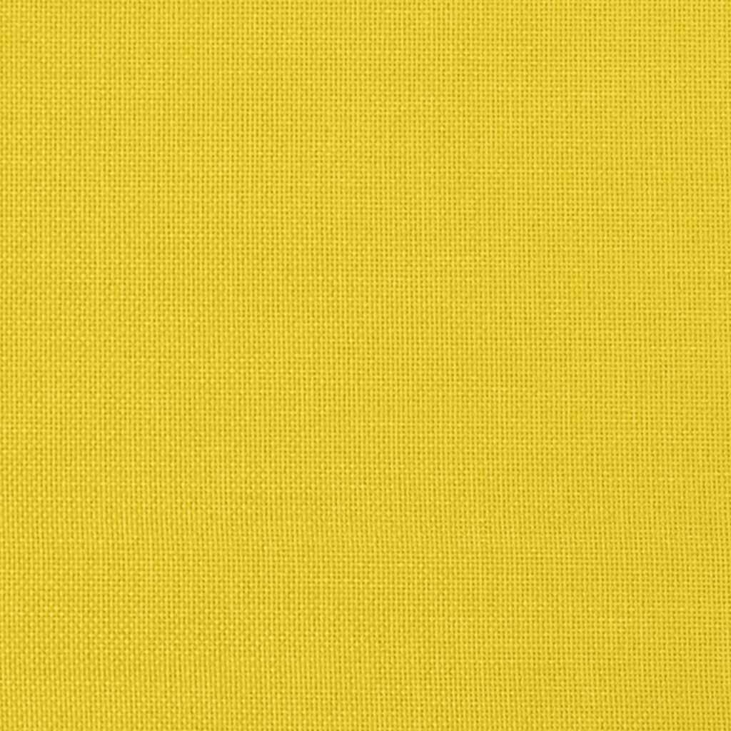 Canapea scaun cu cotiere, galben deschis, 53 cm, textil