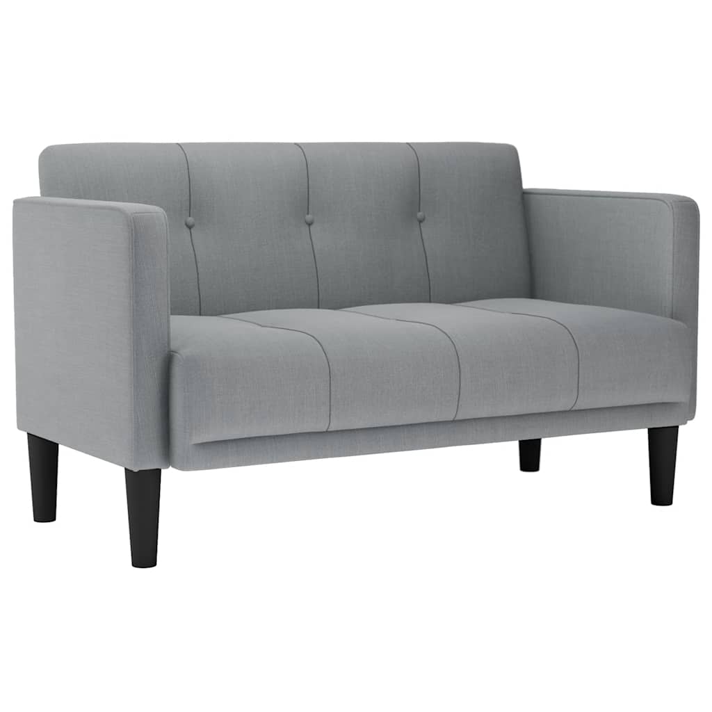 Canapea loveseat, gri deschis, 111 cm, textil - Vendito