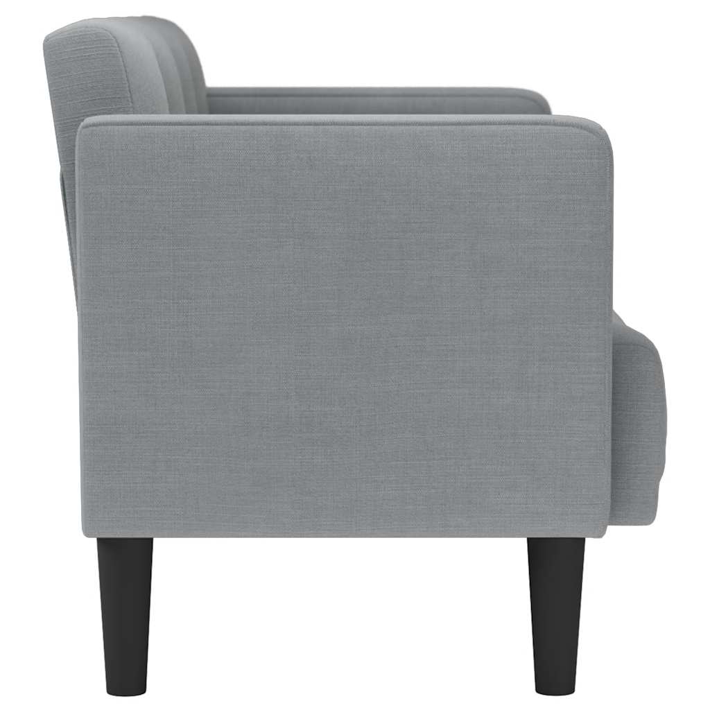 Canapea loveseat, gri deschis, 111 cm, textil - Vendito