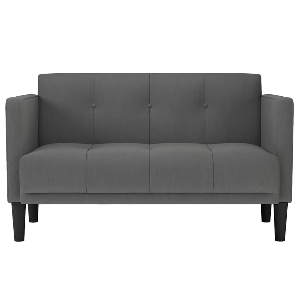 Canapea loveseat, gri închis, 111 cm, textil