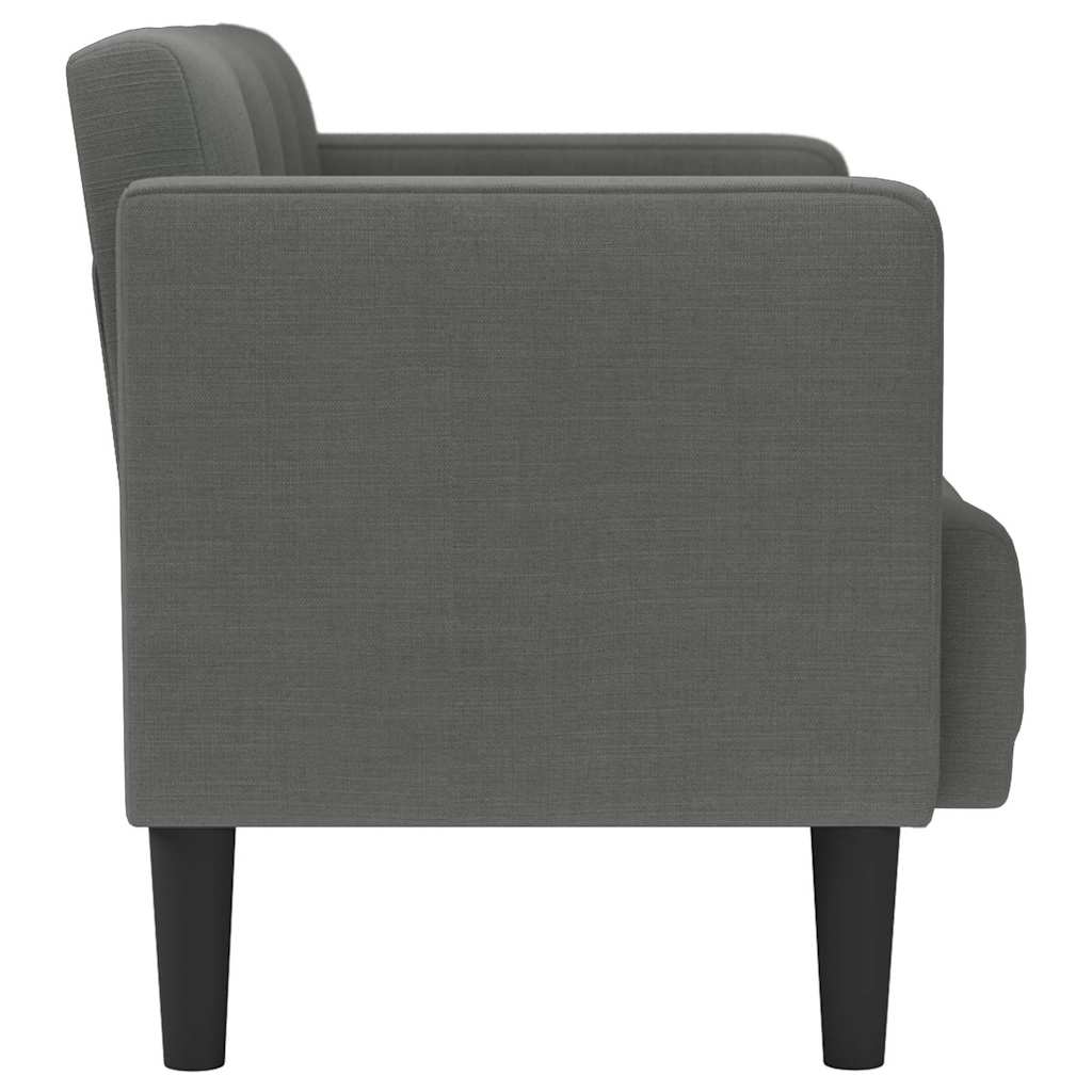 Canapea loveseat, gri închis, 111 cm, textil