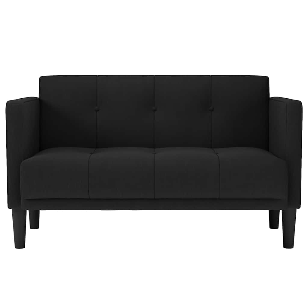 Canapea loveseat, negru, 111 cm, textil - Vendito