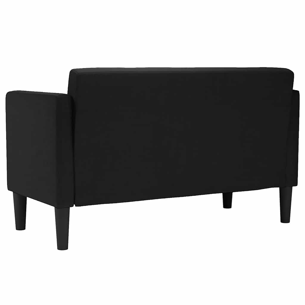 Canapea loveseat, negru, 111 cm, textil - Vendito