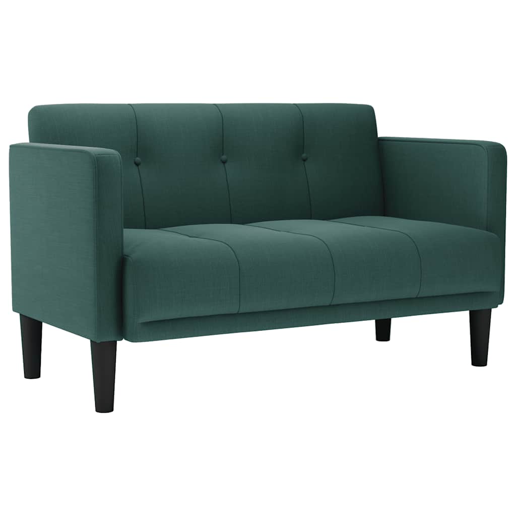 Canapea loveseat, verde închis, 111 cm, textil - Vendito