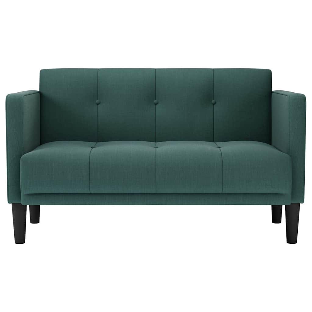 Canapea loveseat, verde închis, 111 cm, textil - Vendito