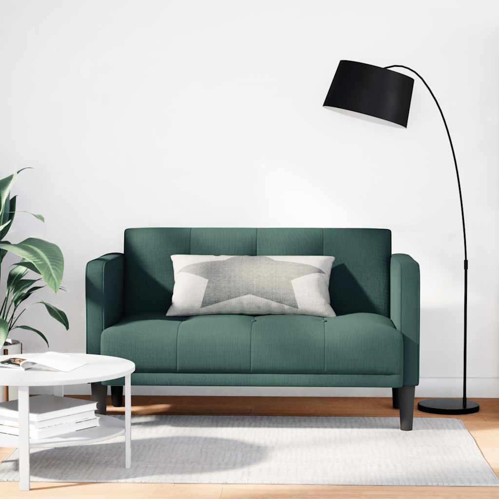 Canapea loveseat, verde închis, 111 cm, textil - Vendito