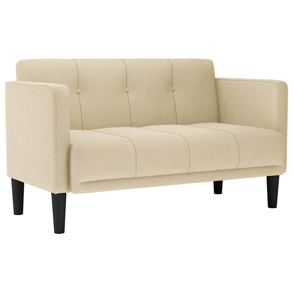 Canapea loveseat, crem, 111 cm, textil - Vendito