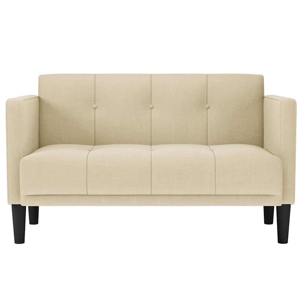 Canapea loveseat, crem, 111 cm, textil - Vendito