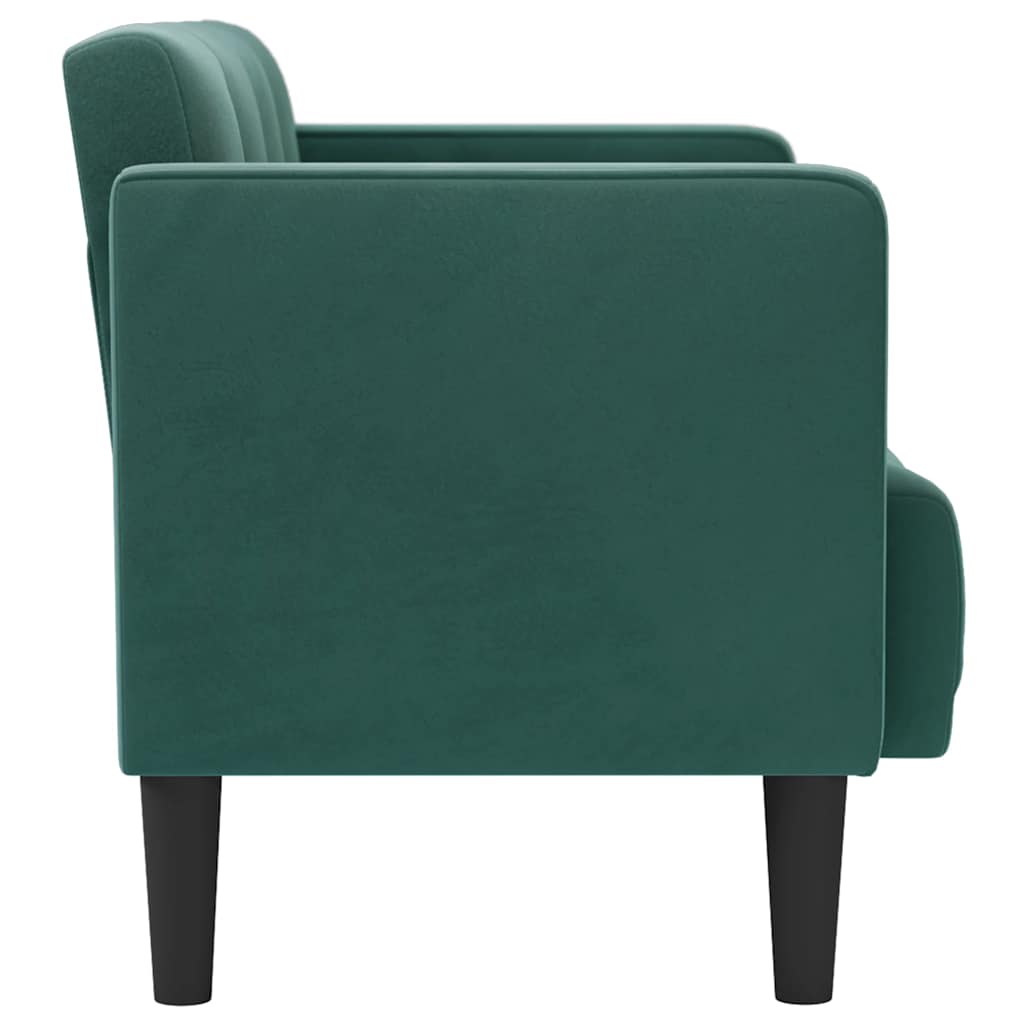 Canapea loveseat, verde închis, 111 cm, catifea - Vendito