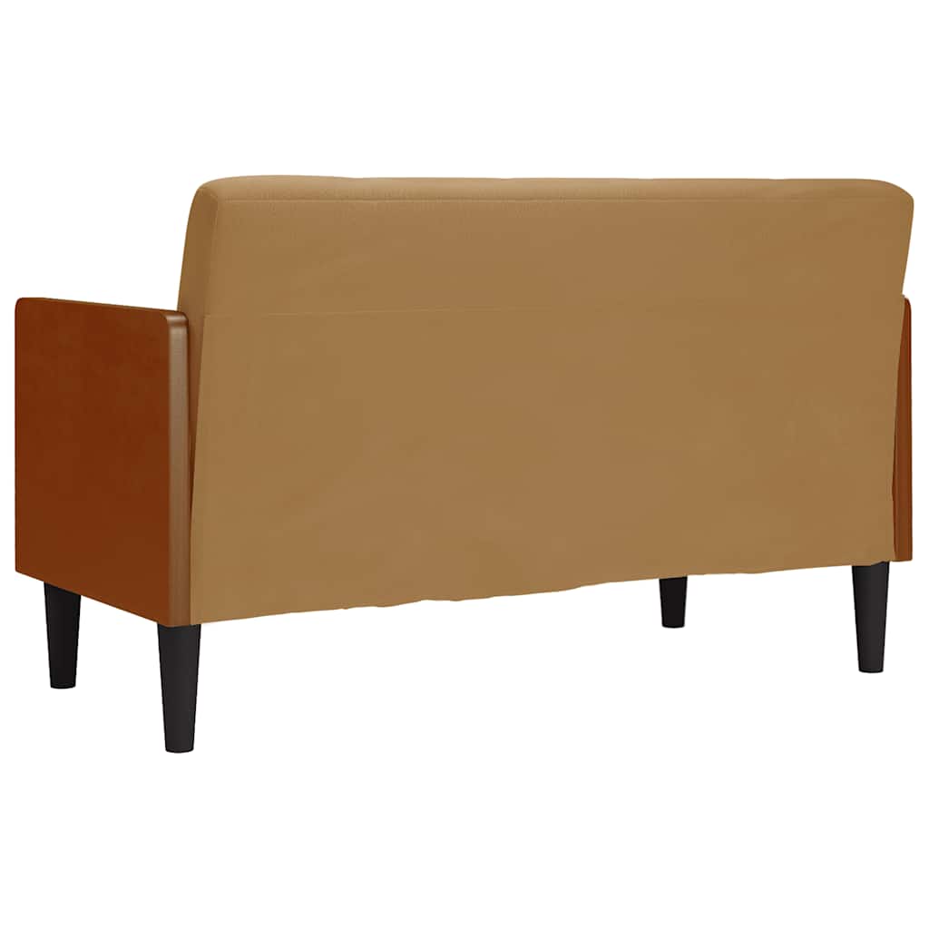 Canapea loveseat cu perne de suport maro 110 cm catifea