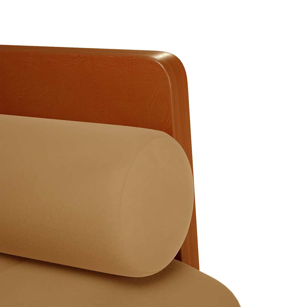 Canapea loveseat cu perne de suport maro 110 cm catifea