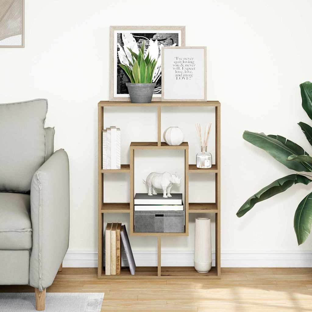 Bibliotecă, stejar artizanal, 63x20x90 cm, lemn prelucrat