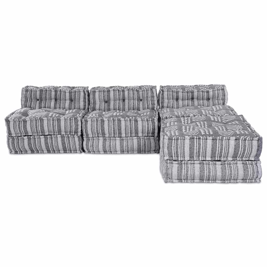 Canapea modulară 4 pcs Imprimare Gri țesătură