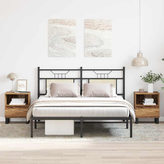 Noptiere, 2 buc., lemn vechi, 40x35x50 cm, lemn prelucrat