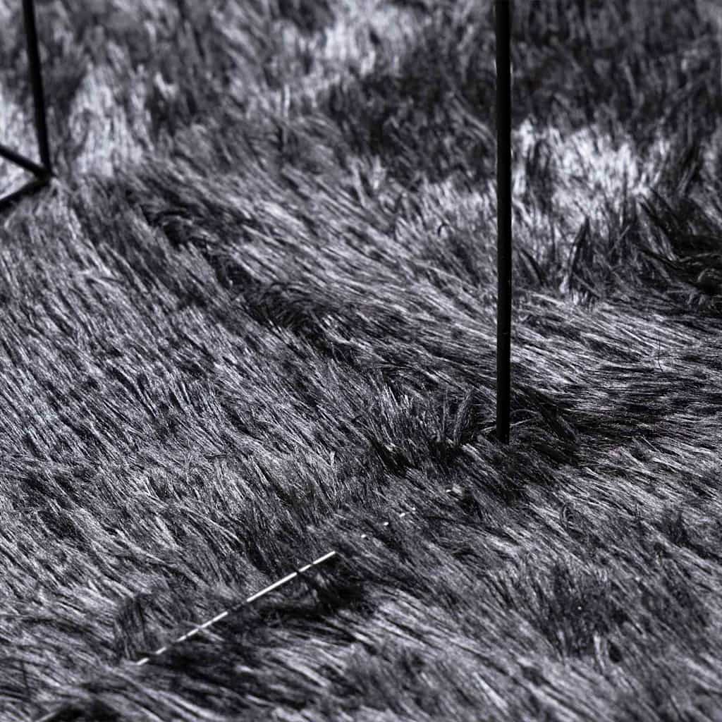 Covor shaggy cu pom înalt, NAVARRA, gri închis, 160x230 cm