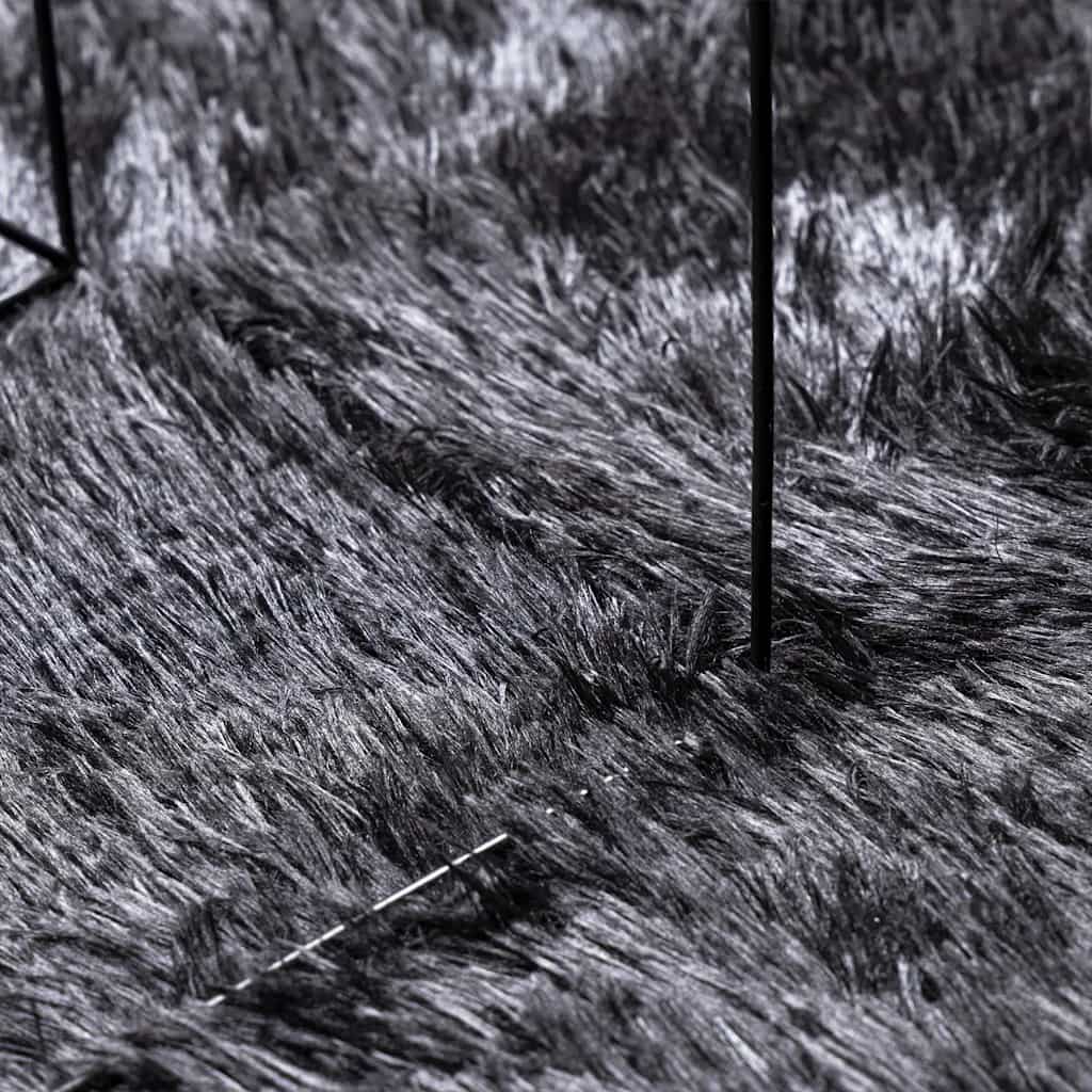 Covor shaggy cu pom înalt, NAVARRA, gri închis, 200x290 cm
