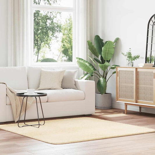 Covor shaggy cu pom înalt, NAVARRA, crem, 160x160 cm, poliester